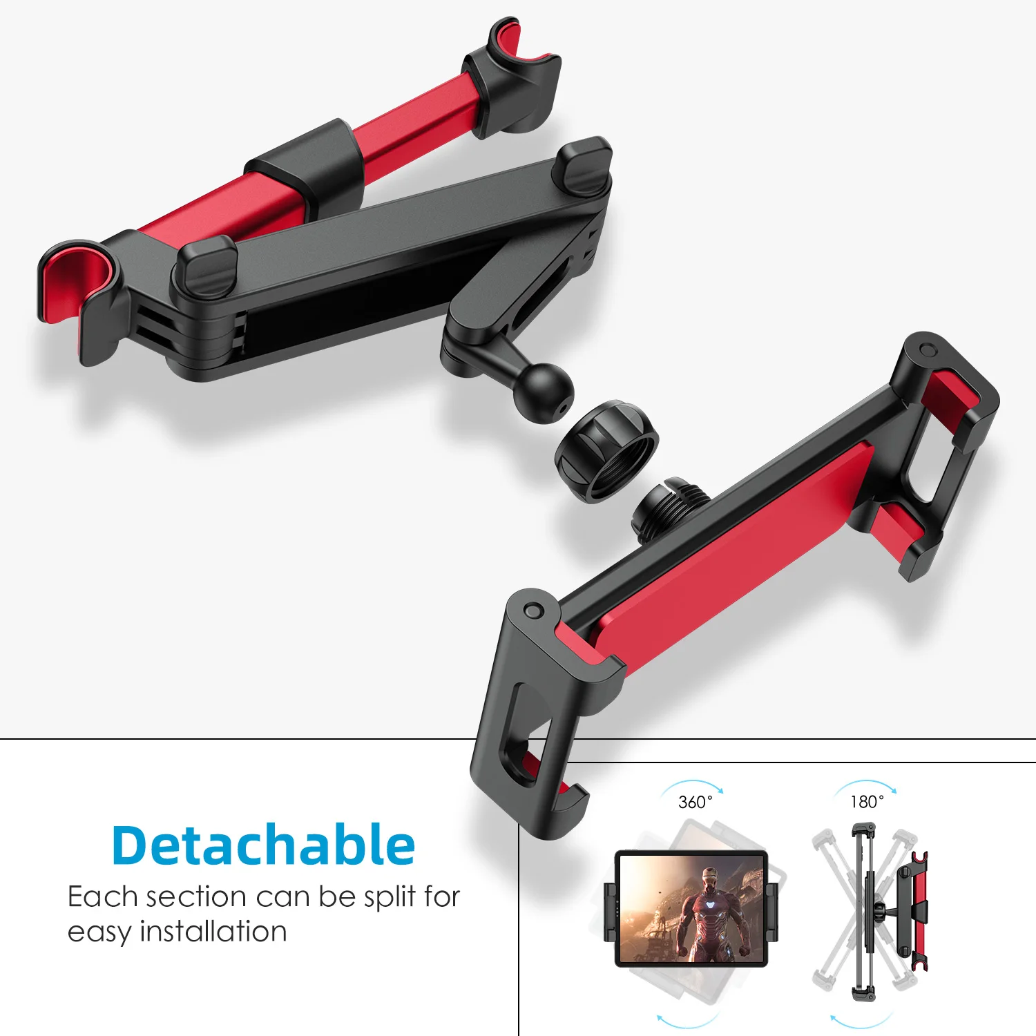 

Car Sartphone Tablet Holder Stand Adjustable 4.4-11 inch Phone Stand Mount Universal Back Seat Headrest for iPhone Huawei Xiaomi