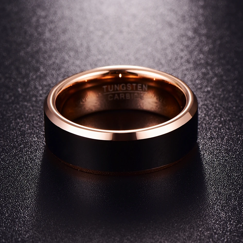 Вечерние ское кольцо из карбида вольфрама золотистое черное|party ring|ring dropsmen ring |