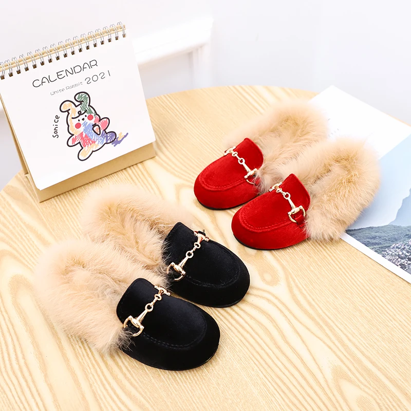 Лидер продаж 2021 новые бархатные Лоферы для мальчиков и девочек зимние теплые