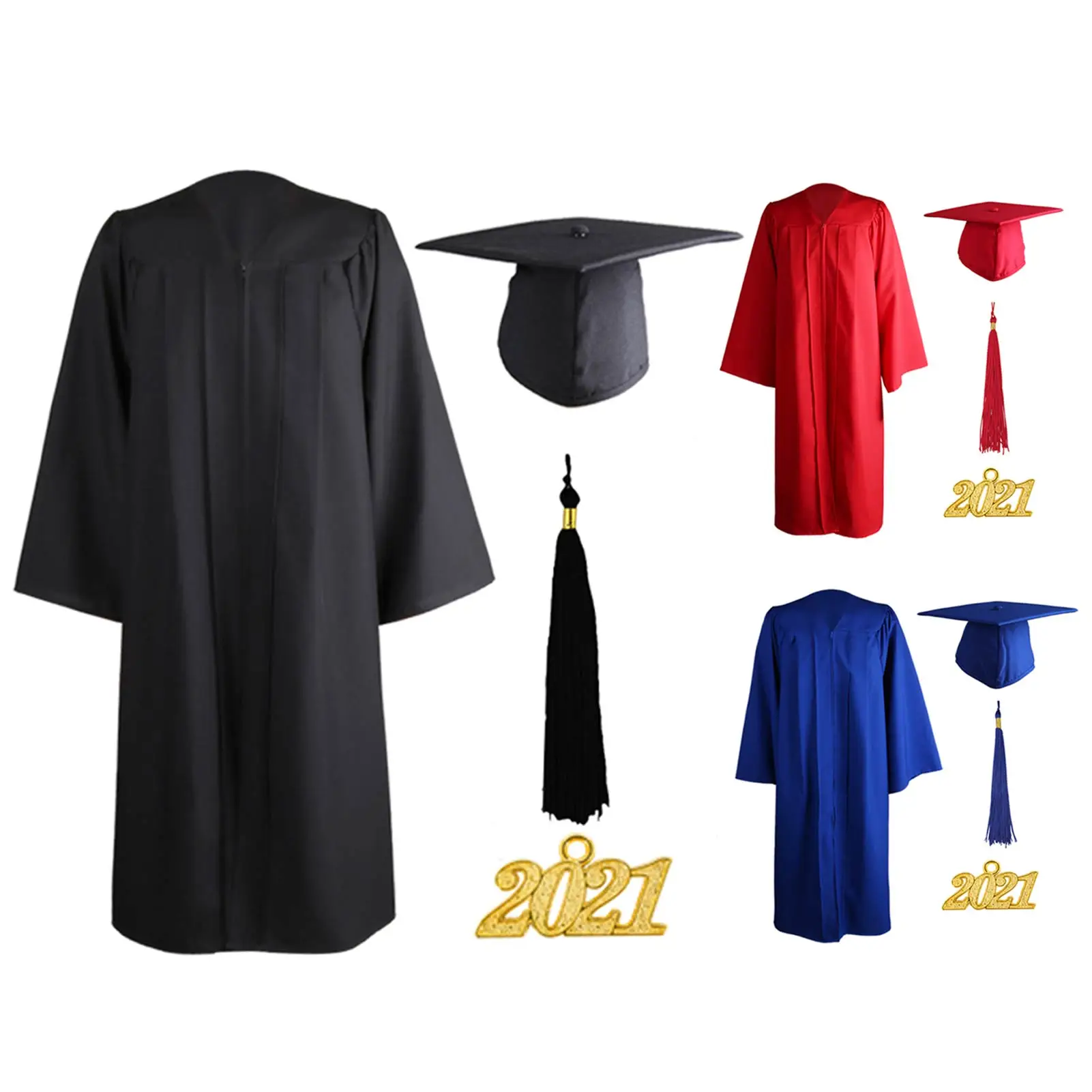 

Унисекс, платье для выпускного, хора, халаты, шапочка, комплект одежды 2021 для старшей школы и бакалавра, Студенческая Униформа с коллажем