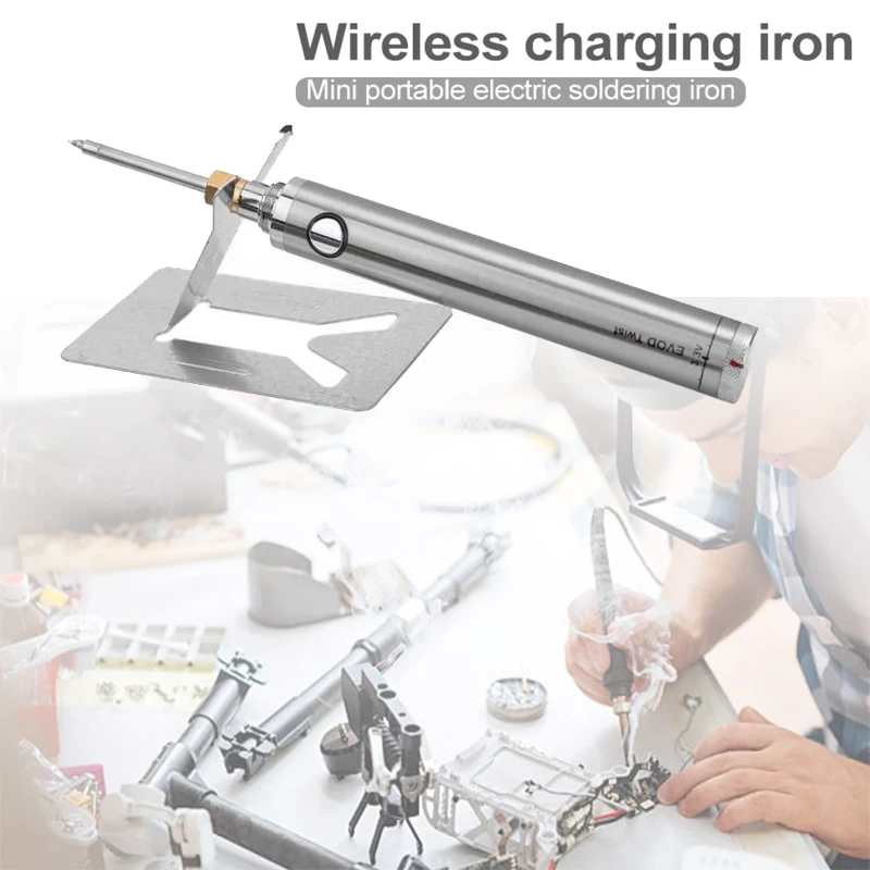 

8W Mini Electric Soldering Iron USB Charging Portable Mini Soldering Pen Soldering Repair Tool with Bracket & USB Cable