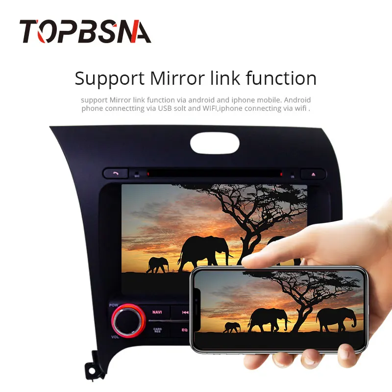 TOPBSNA Android 9,0 автомобильный DVD мультимедийный плеер для Kia CERATO K3 FORTE 2013 wifi автомобильный Радио плеер с gps-навигатором авто FM