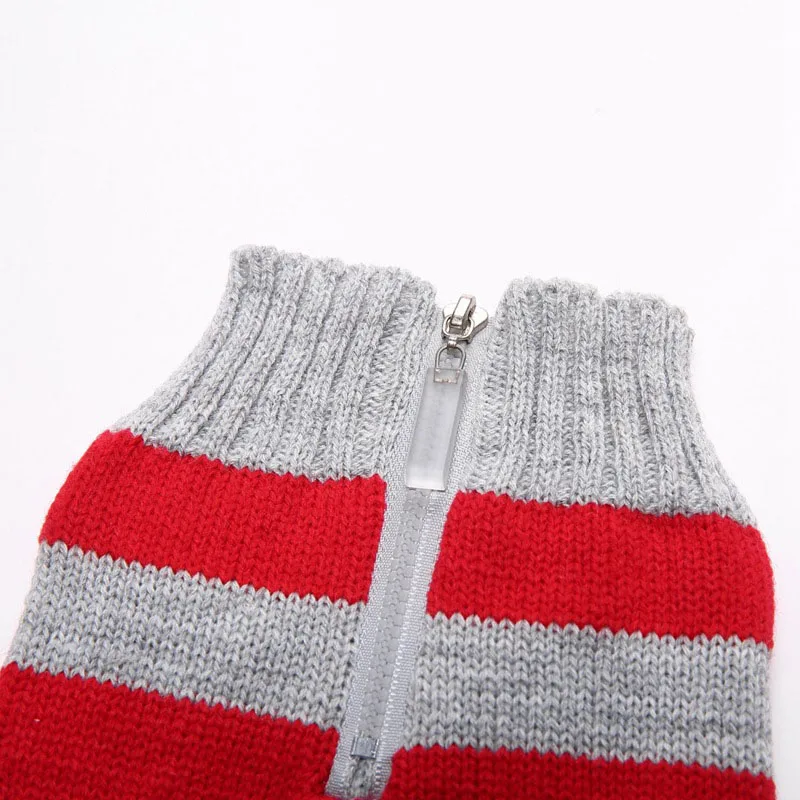 Женская одежда для собак свитер в полоску теплая куртка мягкая трикотажная