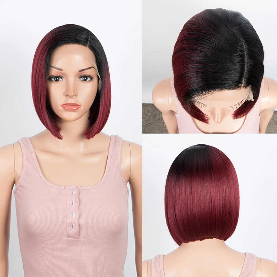 Парик Bella Bob синтетический короткий Боб 10 дюймов парик на сетке Омбре блонд 613