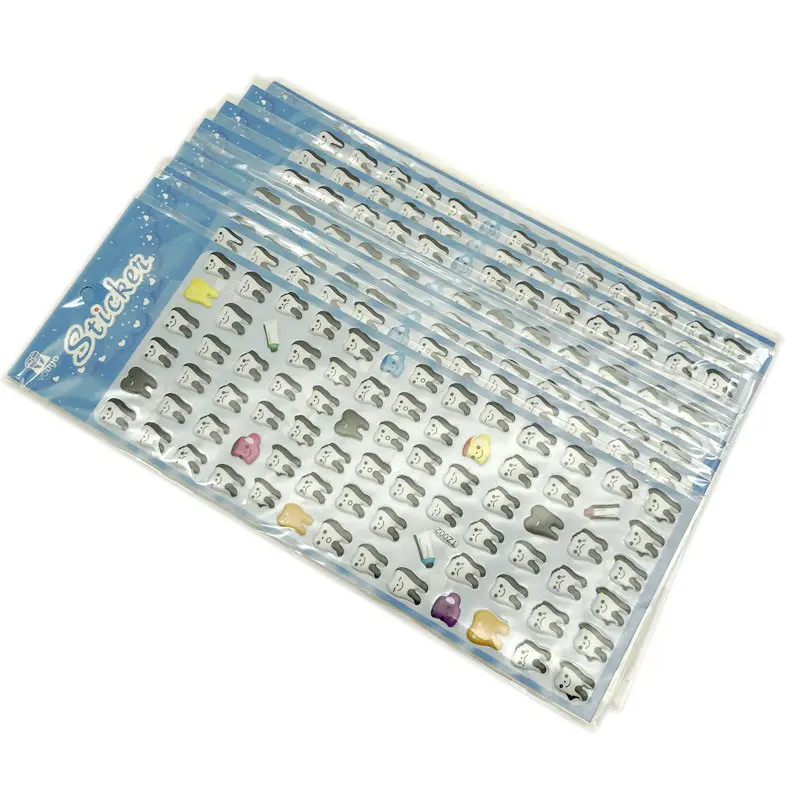 Набор стикеров для скрапбукинга 10 шт в форме коренного зуба &quot пластик |