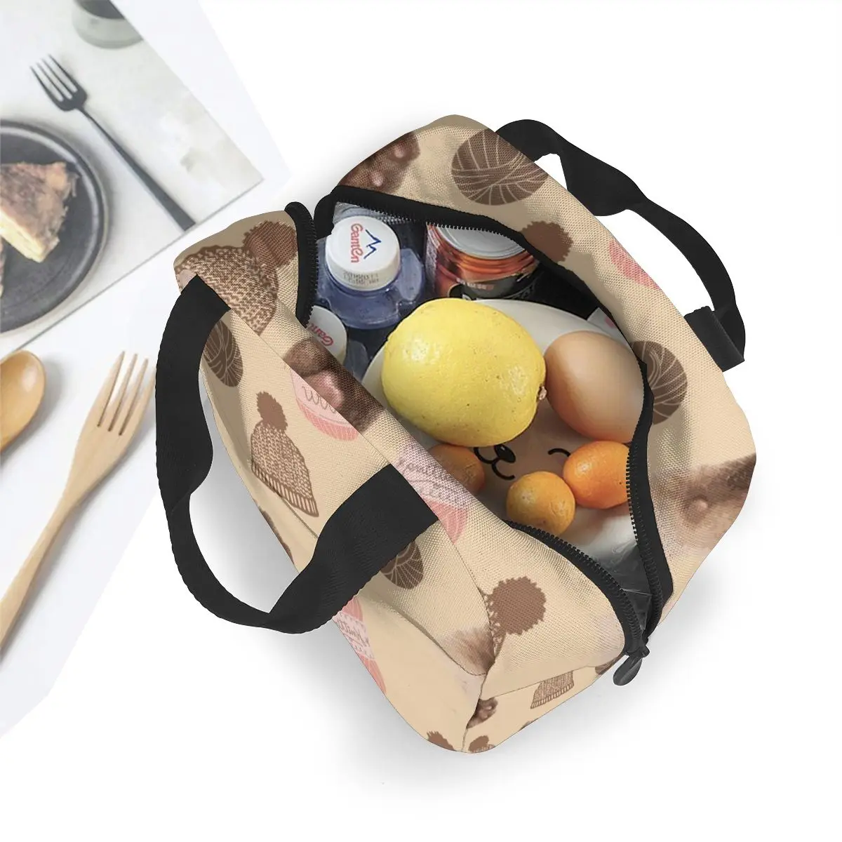 Горячая Распродажа Термосумка для пикника ланча с принтом кошки сумка