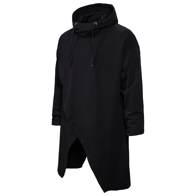 Толстовка мужская сверхдлинная черная в хипстерском стиле | Мужская одежда
