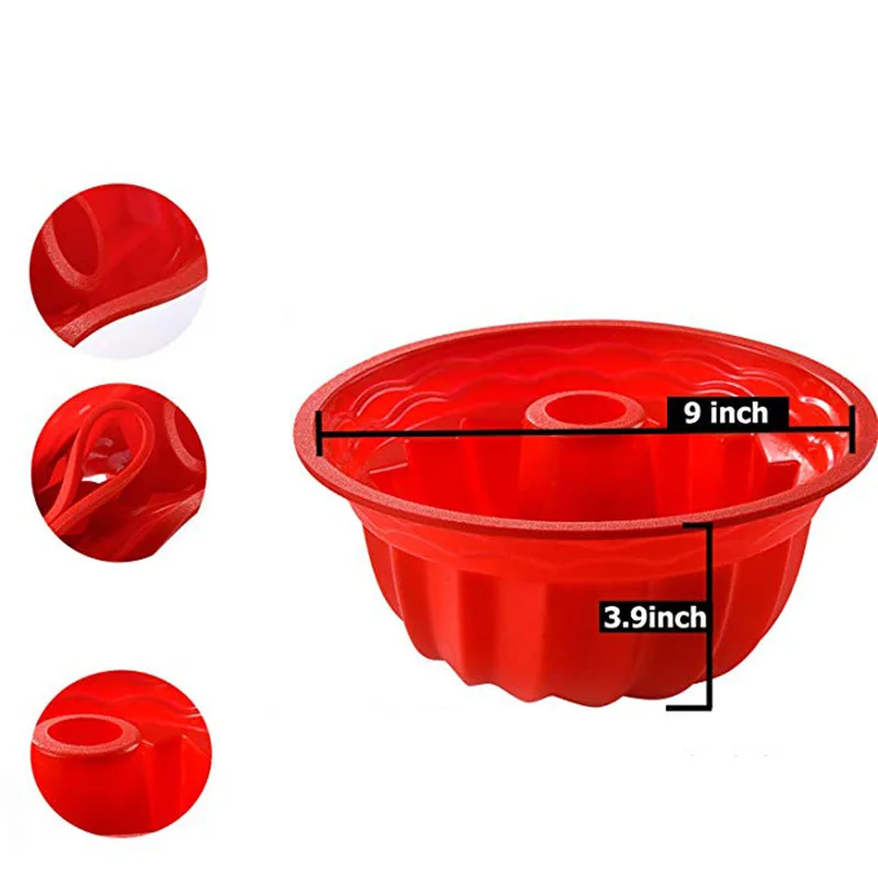 Силиконовая форма для выпечки MoldsRound силиконовая антипригарная торта Jello buntторт