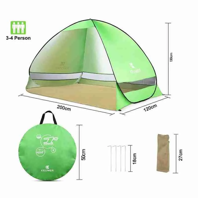 Автоматическая Пляжная палатка Мгновенной Печати тент с защитой от УФ излучения