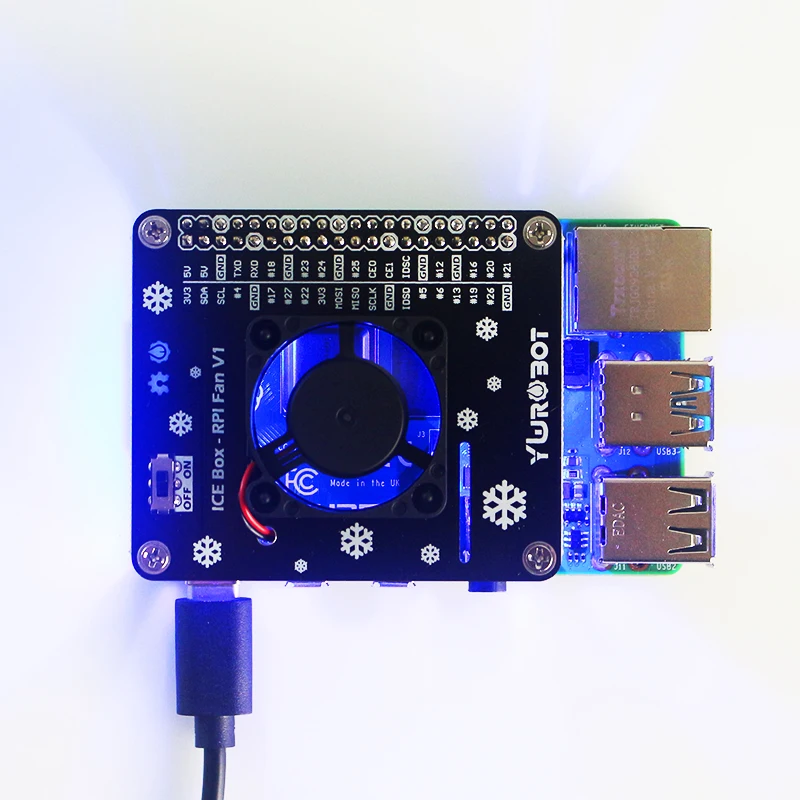 Raspberry Pi 4 охлаждающий вентилятор GPIO Расширительная плата со светодиодной