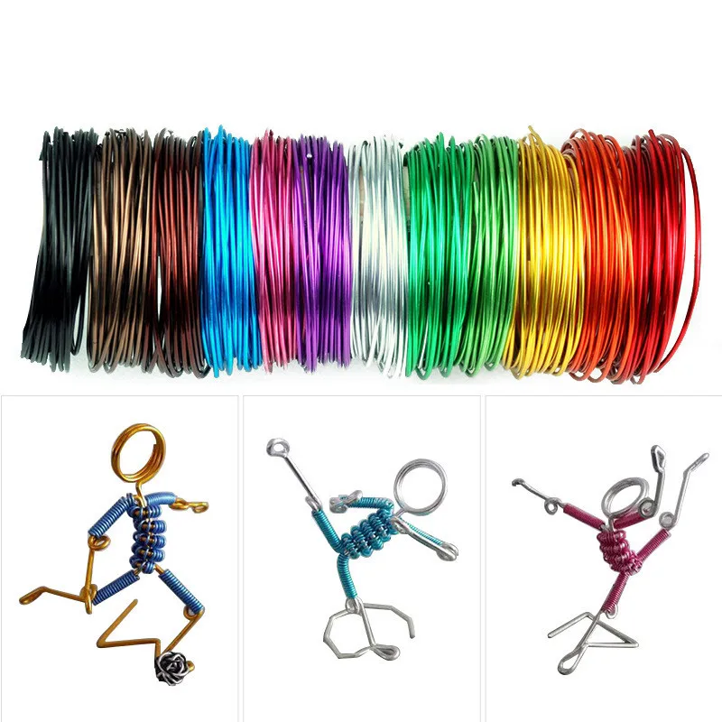 

5M/roll 1.2mm Round Bonsai Wires Anodized Aluminum Braided Wire Making Decoration Plants Craft Floristry Home DIY Accessories