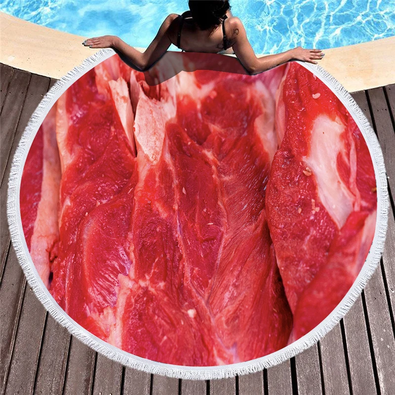 Круглое пляжное полотенце из микрофибры с принтом свиной свинки коврик для йоги