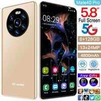 global version mate40 pro 5 8inch smartphone 8gb 256gb 4800mah unlocked support google play gps wifi 5g android mobile phone