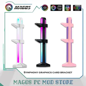 rgb gpu support graphics card jack bracket anti bending radiator support rod holder asus mb 12v5v aura sync free global shipping