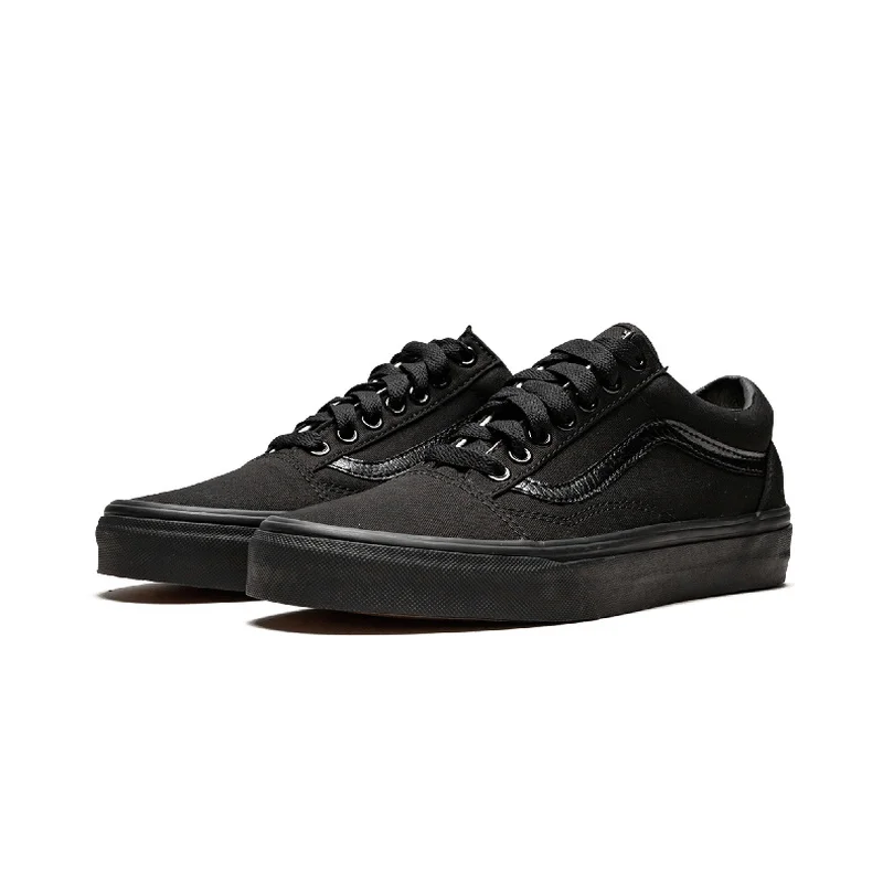 VANS OLD SKOOL/Мужская и женская обувь; Классические Оригинальные подлинные уличные стильные Низкие Модные черные туфли; VN000D3HBKA