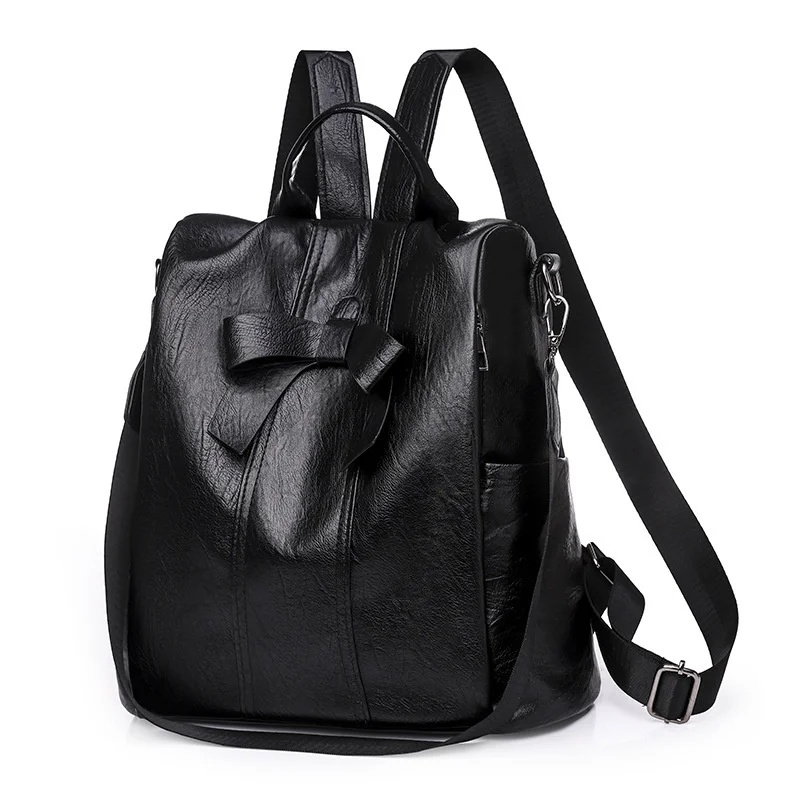 

Female Leather Backpack School Backpack For Traveling Teenage Backpack Waterproof Winter School Bags For Vintage College Bags