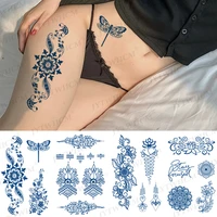 semi permanent temporary tattoos flower art body waterproof tattoo edges women cool sexy flash fake fashion arm sleeve stickers