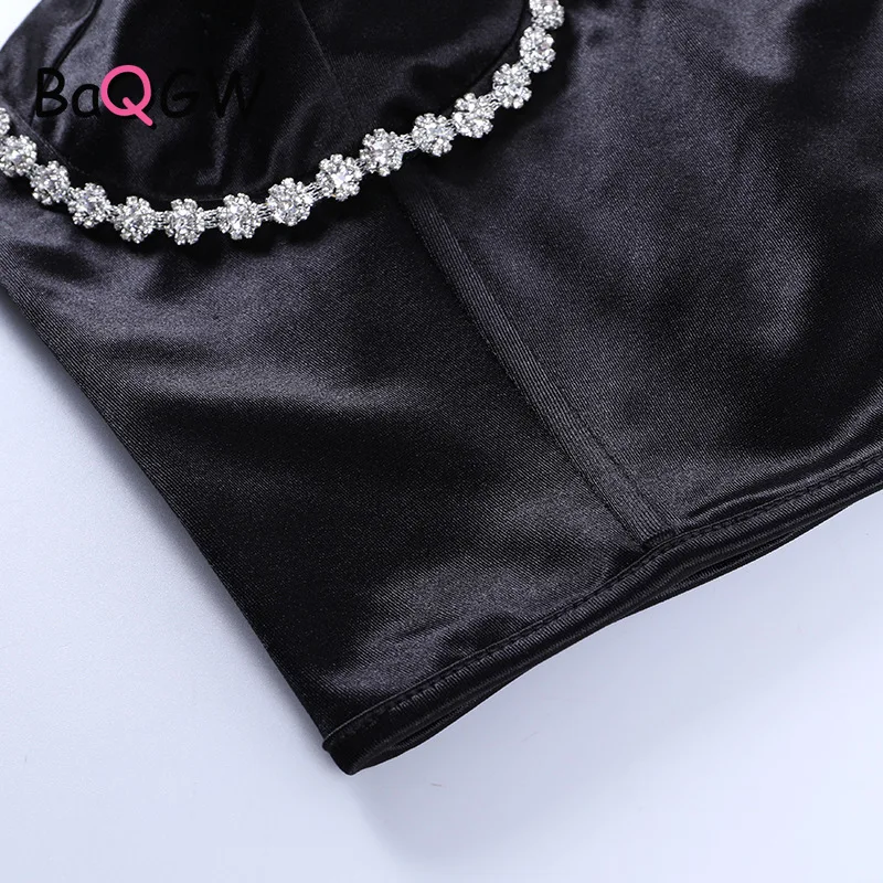 

BaQGW Vintage Fashion Stain Floral Diamond Straps Sexy Top for Women Backless Camis Crop Tops Party Sleeveless Tank Tops Draped