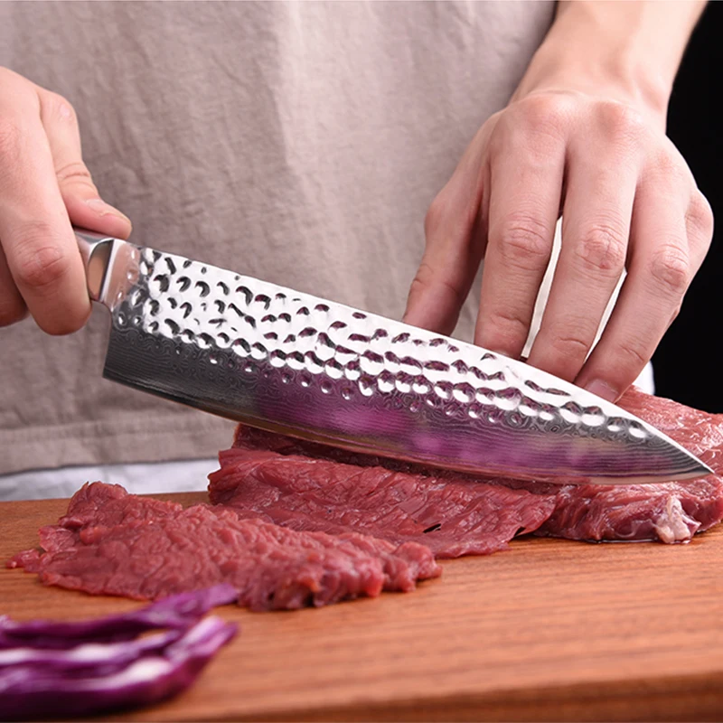 Нож шеф-повара кухонные ножи из дамасской стали 8 дюймов VG10 нож для резки мяса