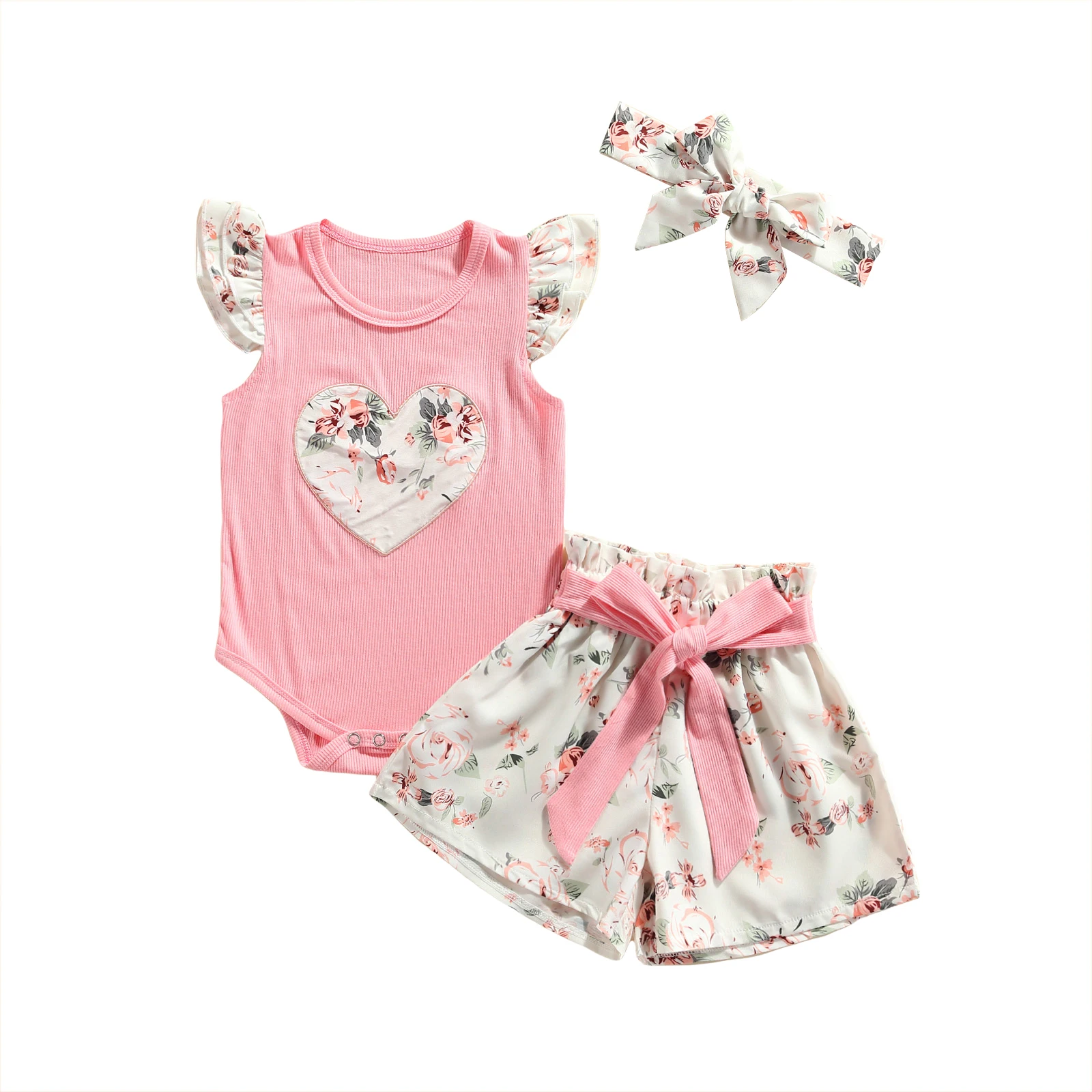 

Ma и для маленьких детей; Размеры 0-24 м, летнее платье в цветочек Одежда для новорожденных девочек и малышей комплект ювелирных изделий сердце...