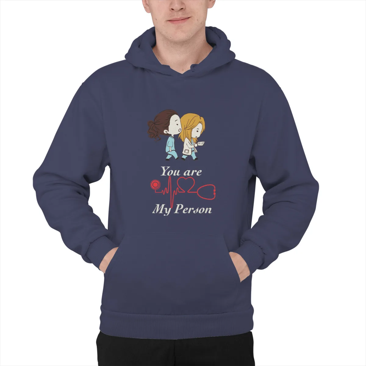 

Men's Hoodie You are My PersonPrint Punk Kawaii Pullover hooded Men Clothing 42310