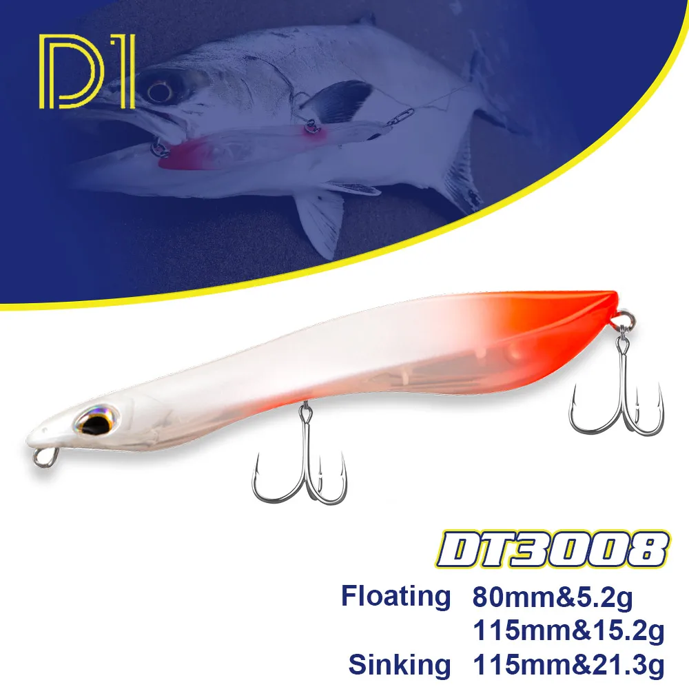 D1 карандаш приманка заброса 80 мм 5 2 г плавающий 115 15 2g/21 3G Поппер для соленой воды