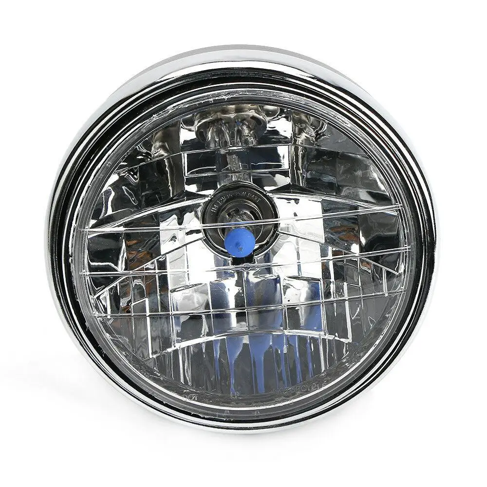 Inch 35W Universal Motorcycle Headlight Transparent Crystal Glass Clear Lens Beam Round LED HeadLamp For Honda CB series