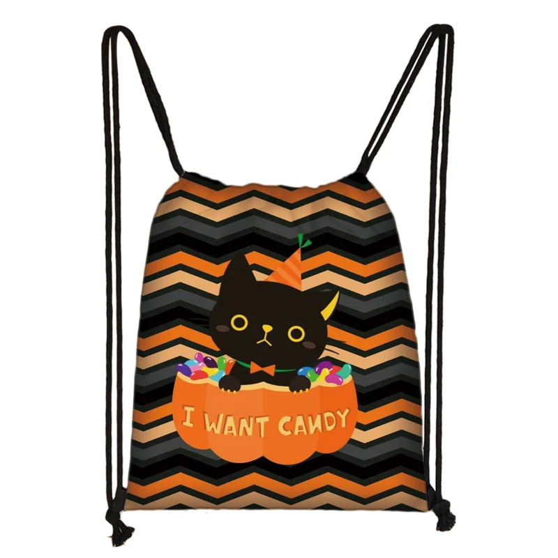skdholloween01 Подарочная сумка для Хэллоуина, трюк или сумки для лечения, сумка для ведьмы, Сумка с кулиской, вечерние сумки для хранения конфет, Детская сумка с тыквой, упаковочная коробка - Цвет: skdholloween01