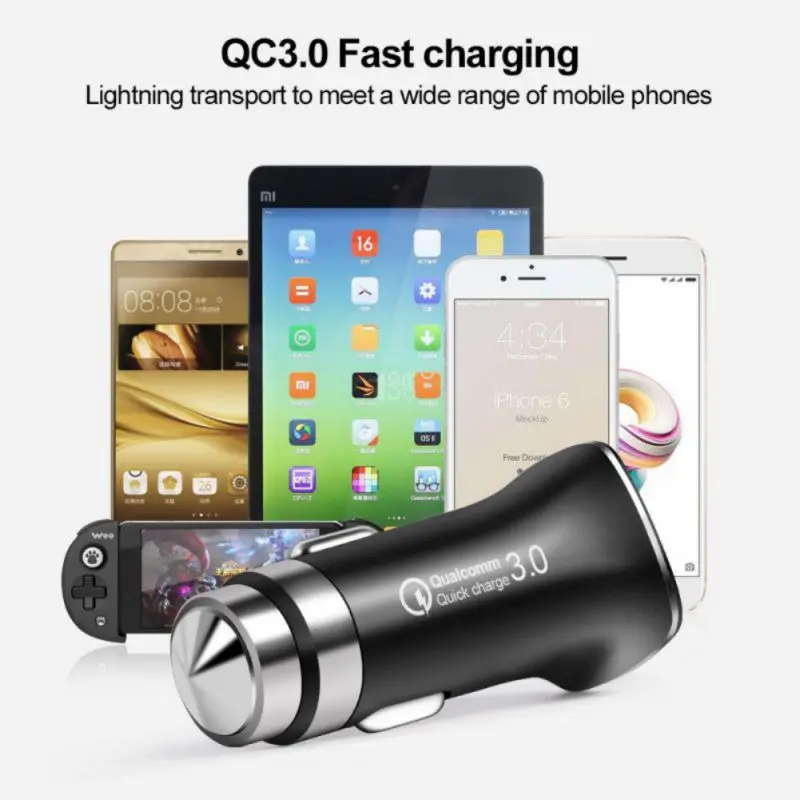 12 В Автомобильное зарядное устройство Быстрая зарядка Qc3.0 5 9 2a Usb адаптер для