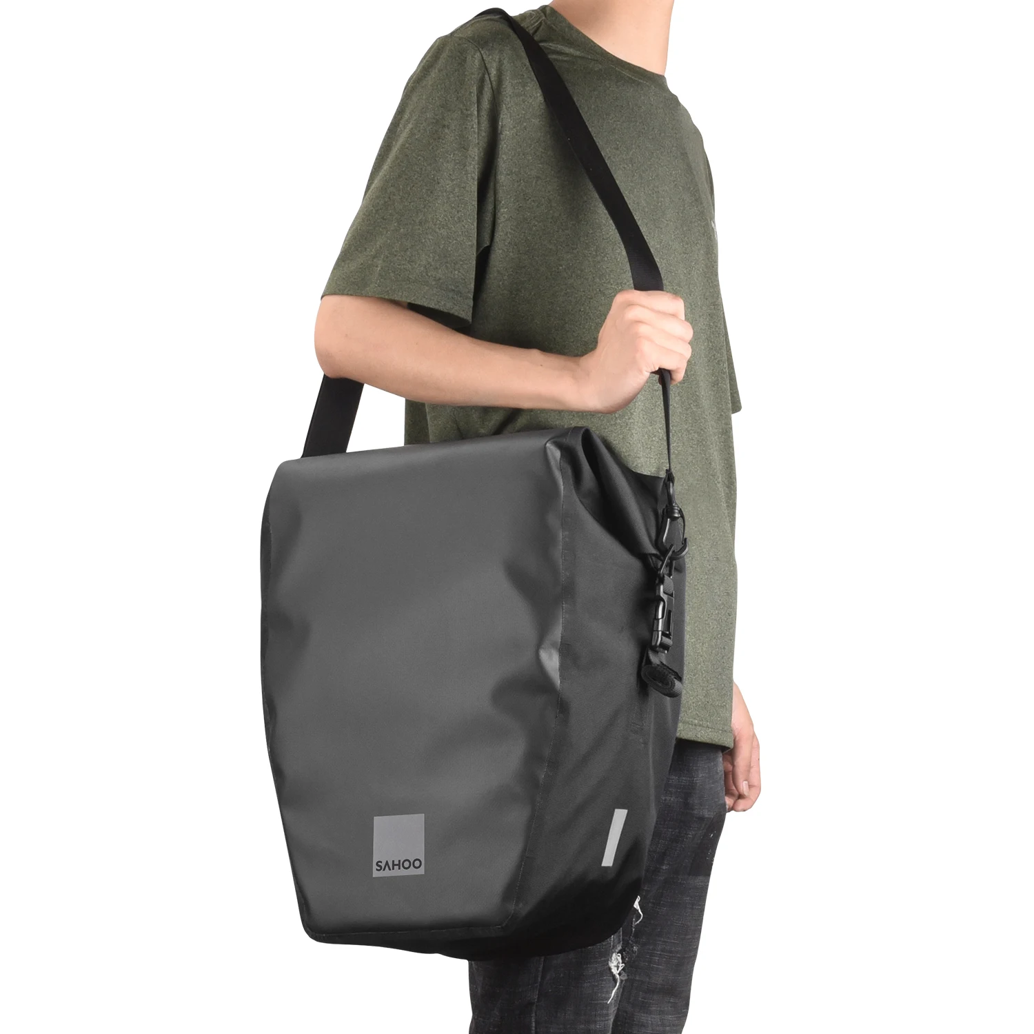 

10/20L Cycling Trunk Bags Large Capacity Bicycle Travel Pannier Rear Seat Pack Waterproof Multi-functional Bike Shoulder Handbag