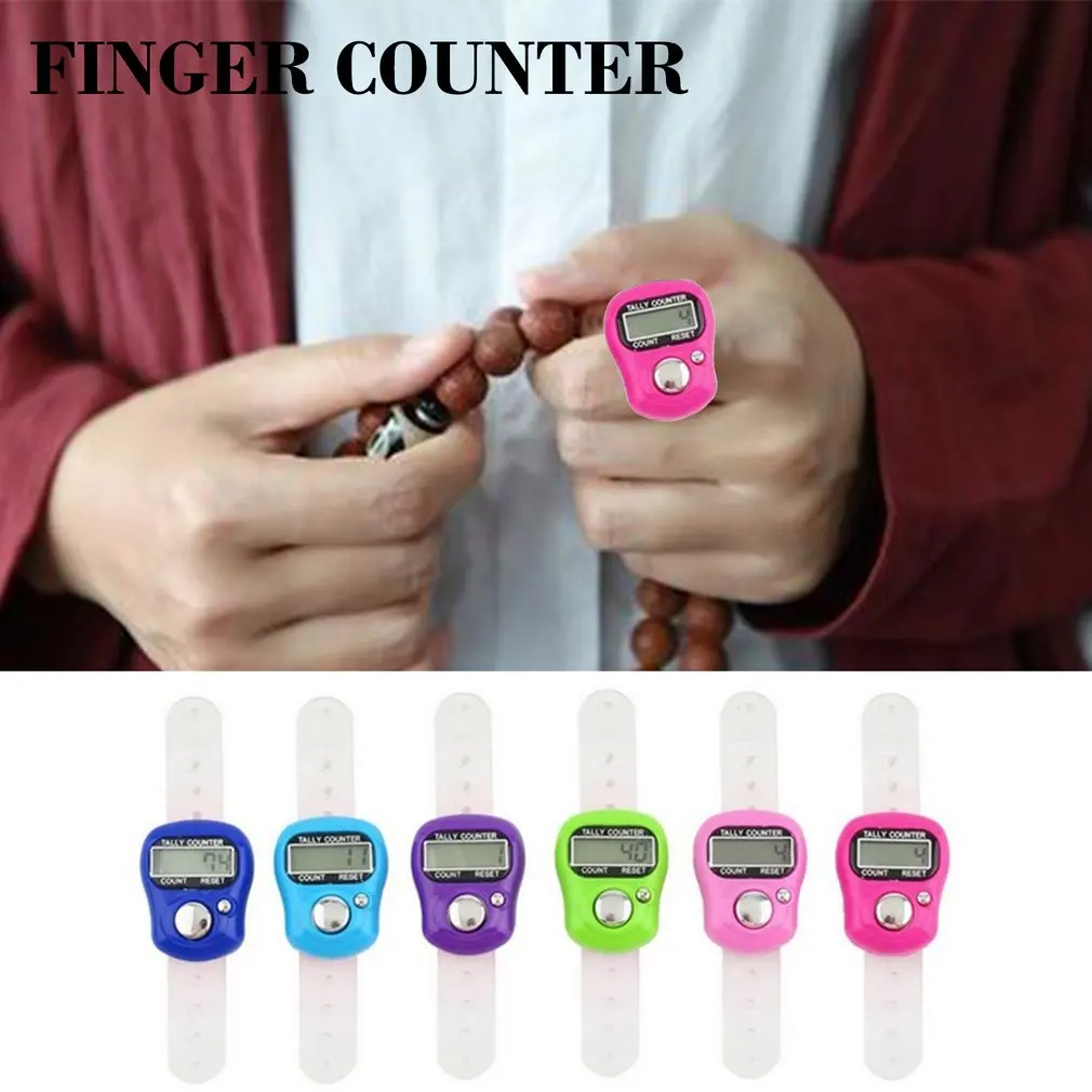 Mini 5-Digit LCD Electronic Digital Golf Finger Hand Held Ring Tally Counter | Инструменты