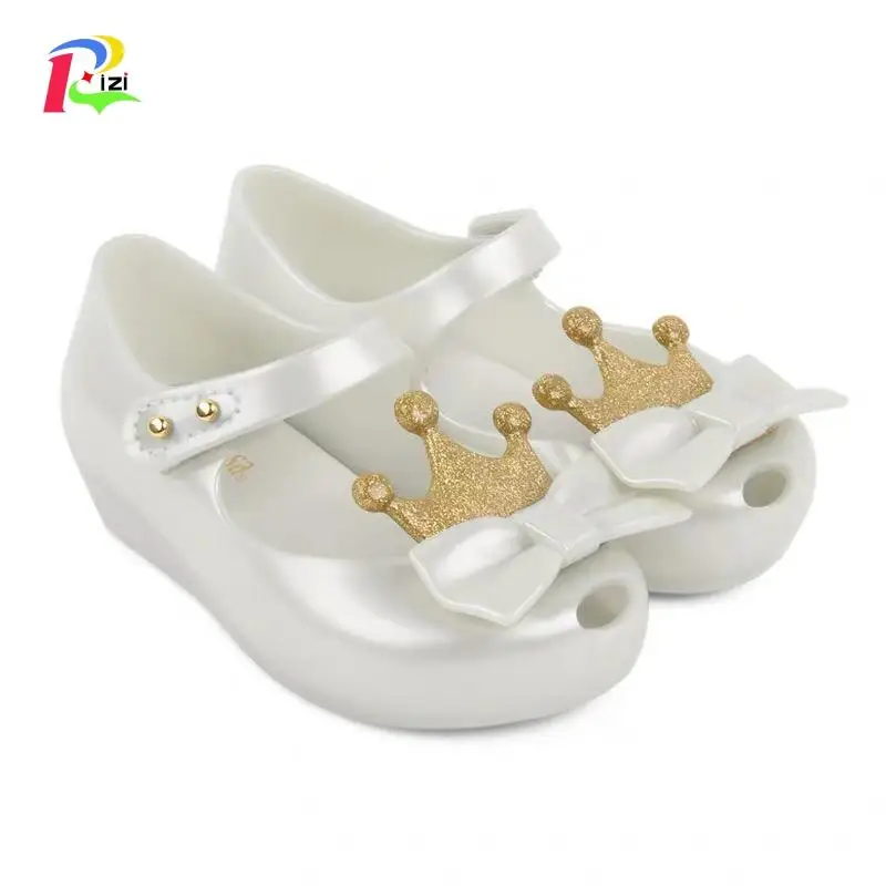 Mini Melissa/сандалии для девочек; коллекция года; Летняя обувь с рисунком Микки и Минни; прозрачная обувь; сандалии для девочек; нескользящие детские сандалии для малышей
