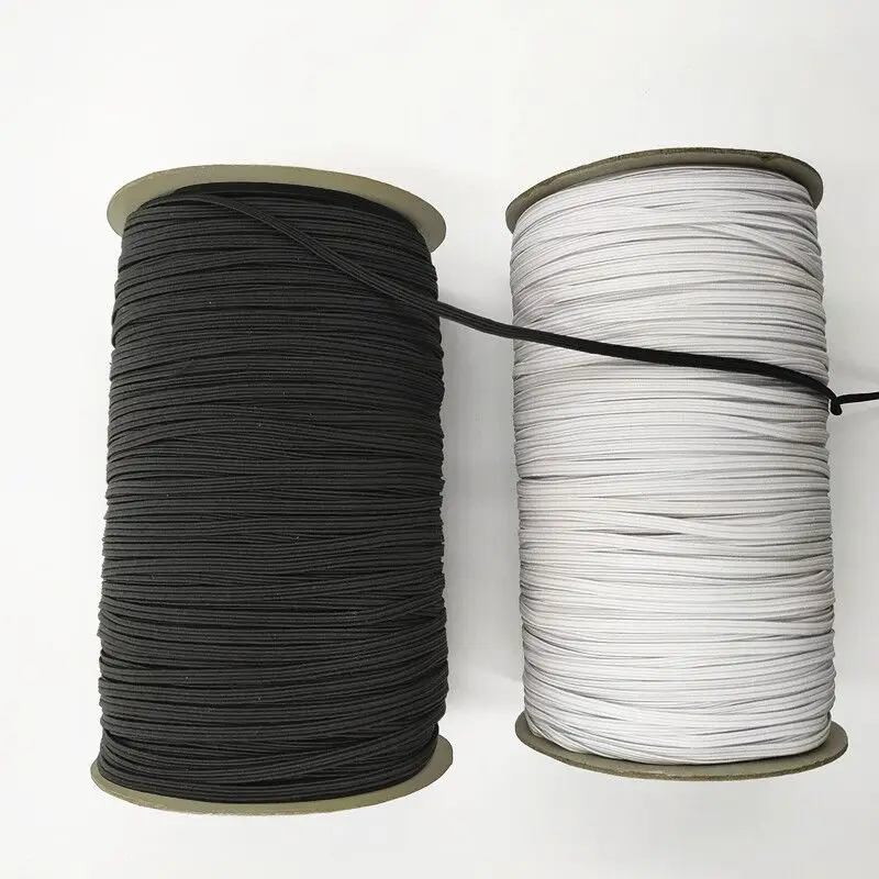 Высокое качество Белый/Черный нейлон эластичная лента плоские эластичные