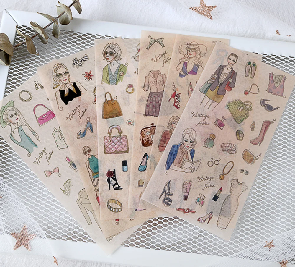 6 шт. декоративная Женская одежда Васи стационарные наклейки пули журнал