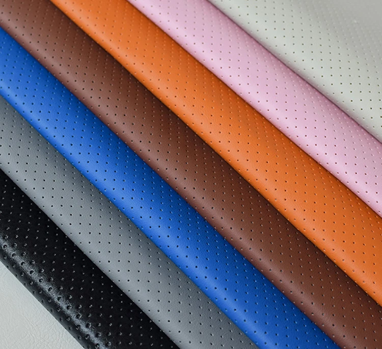 

9colors 137*100cm Breathable PU leather Composite sponge perforated fabric car interior decoration fabric Thick 2.2mm