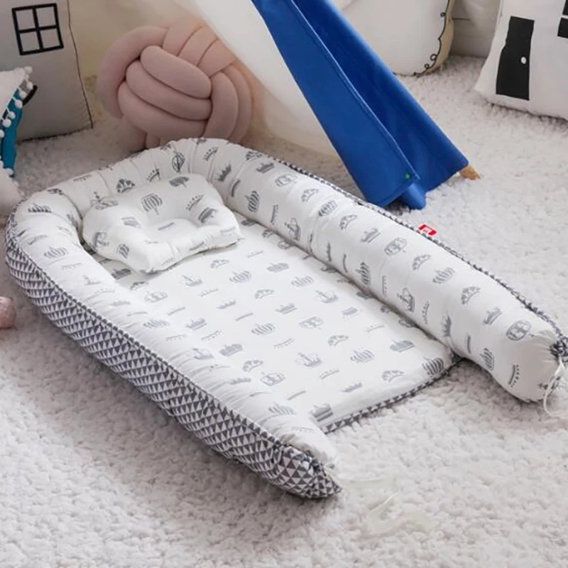 Портативная кроватка для новорожденных детская корзина младенцев хлопковая