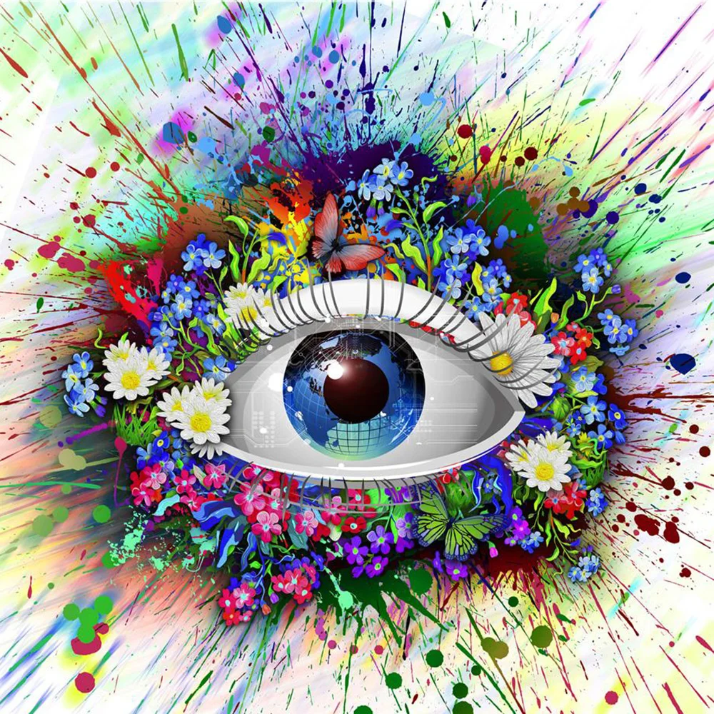 

Dpsprue Алмазная картина ручной работы цветная картина для глаз из страз Вышивка крестом 5D рукоделие, Алмазная мозаика вышивка Fd01