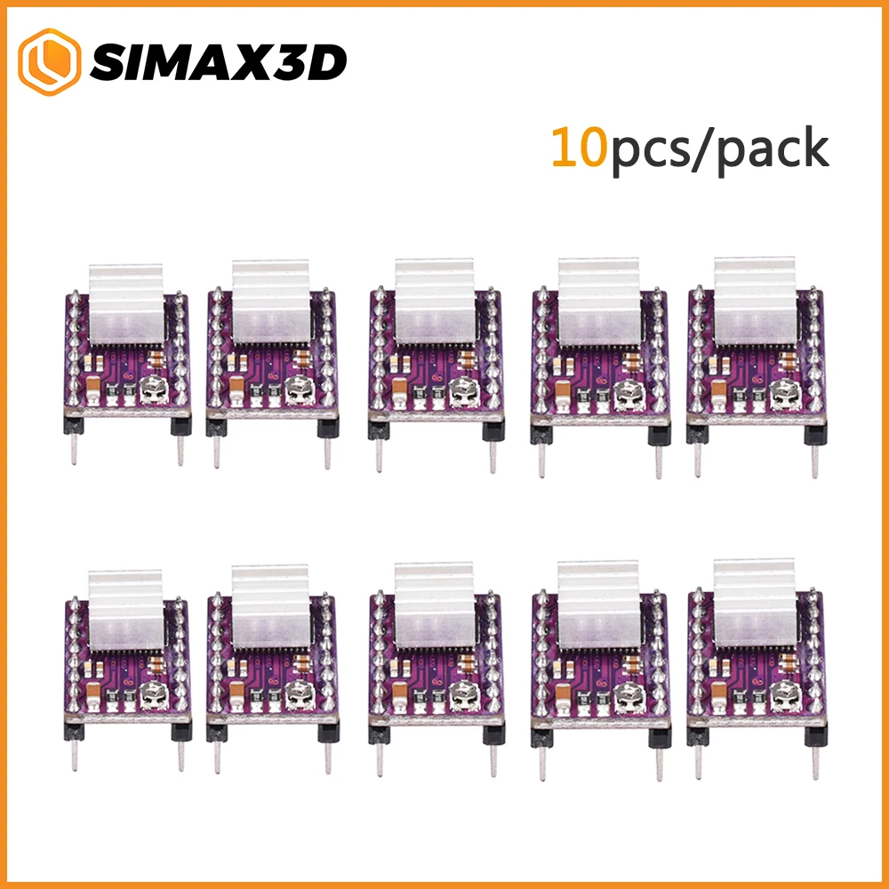 Драйвер шагового двигателя SIMAX3D DRV8825 10 шт. с радиатором Reprap RAMPS 1 4 модуль печатной