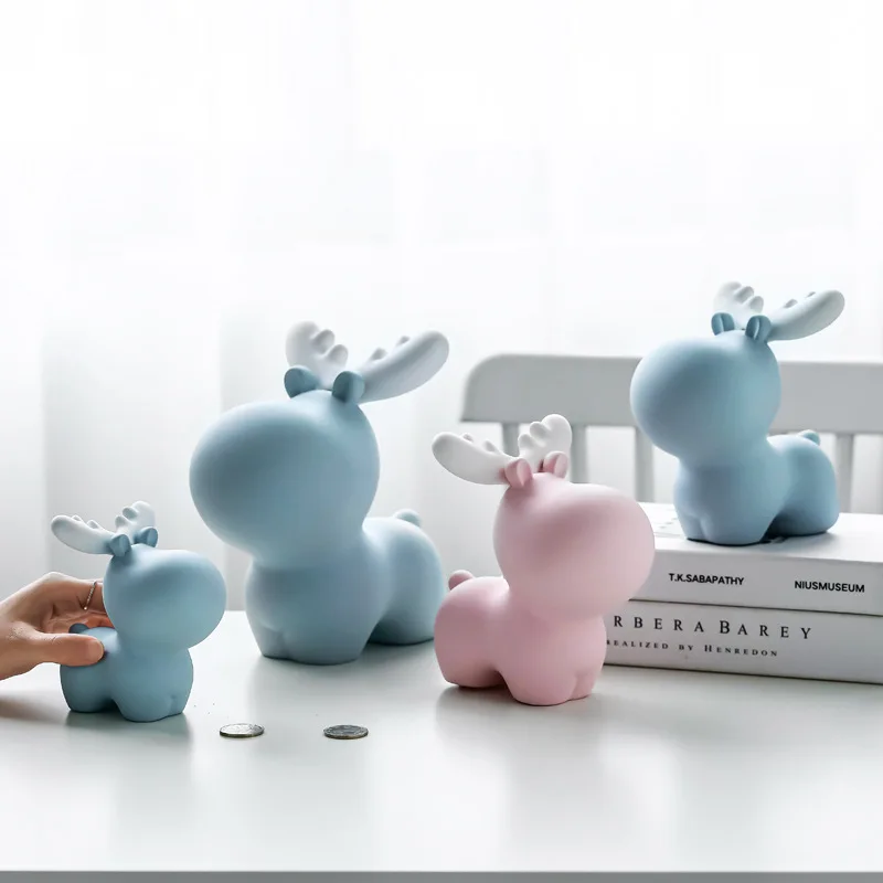 Маленький олень экономии Jar настольная лампа в форме сердца украшения из смолы