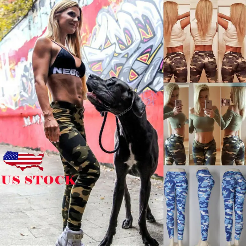 New Fashion Womens Pants Military Army Leggings Camouflage Camo Casual Trousers Green Blue | Женская одежда