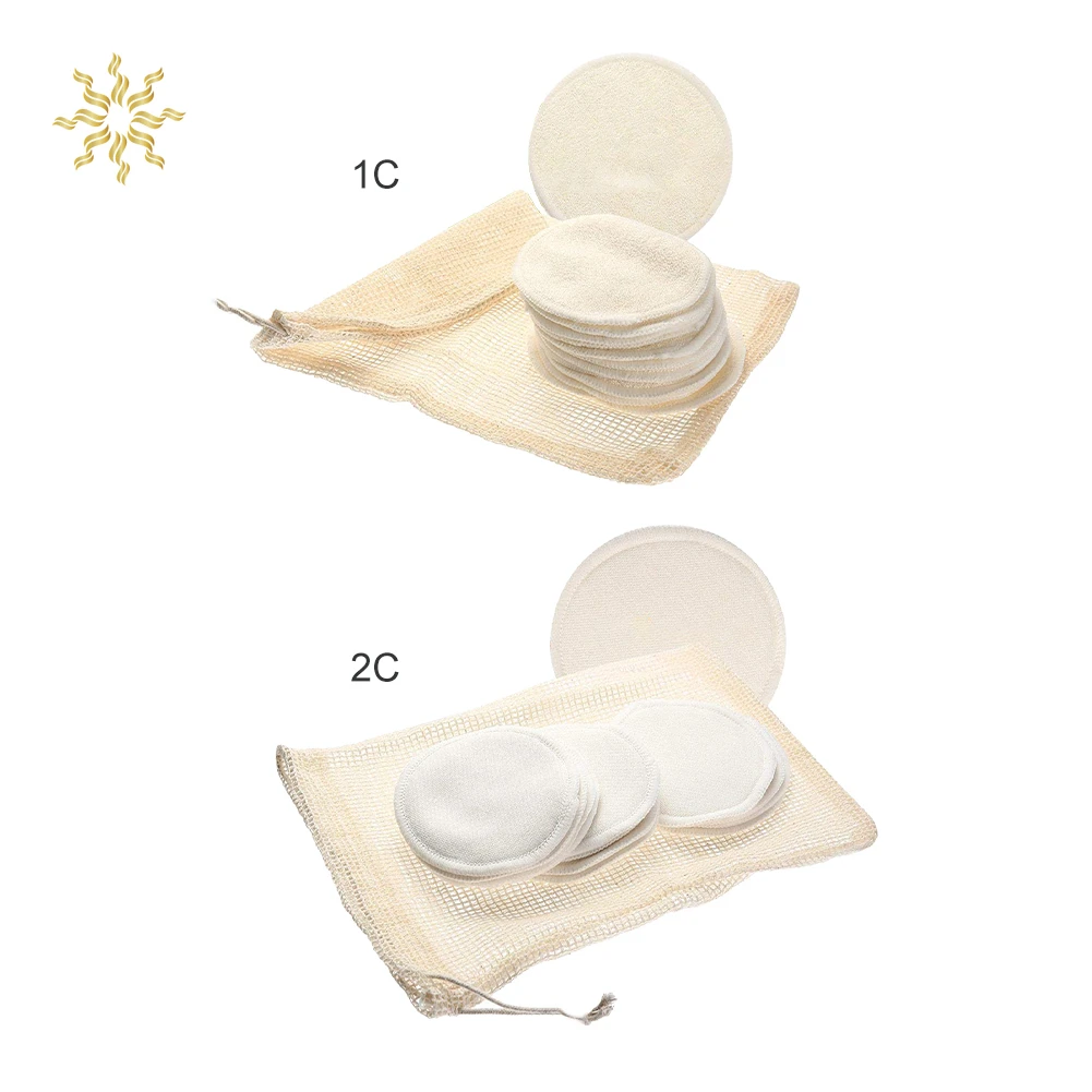 

12 шт., многоразовые ватные прокладки для снятия макияжа