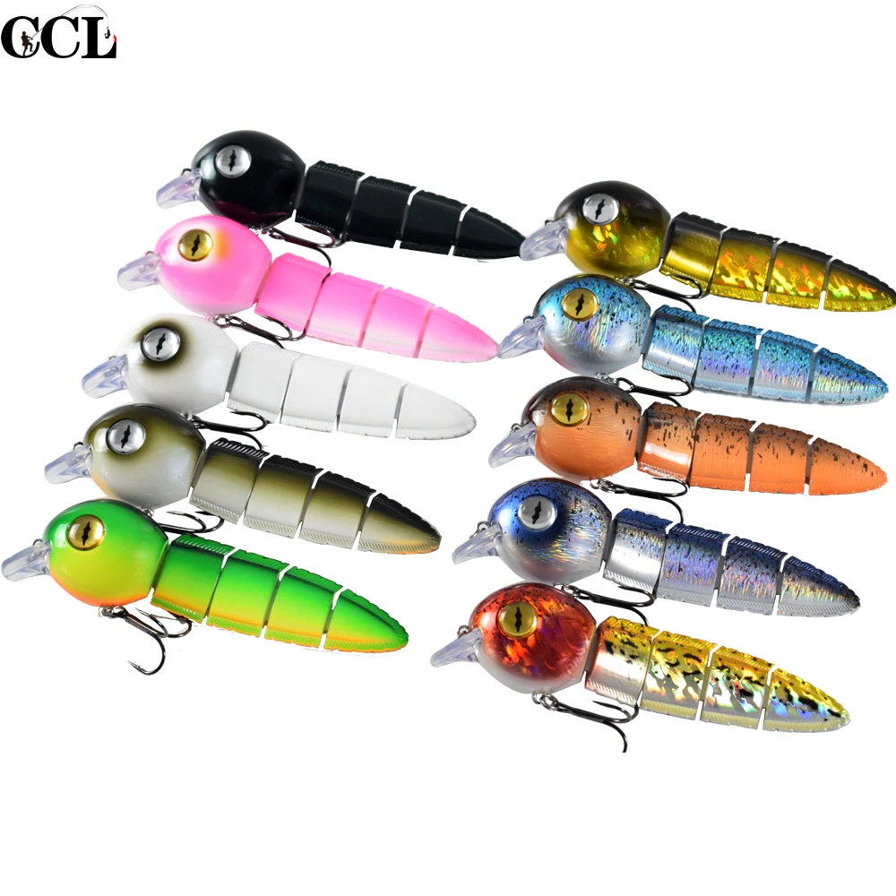 

CCLTBA Tadpole Jointed Fishing Lures 6 inch 40g Hard Plastic Body Jointed Swim Bait Floating Sinking Fishing Bait Trout Lure New