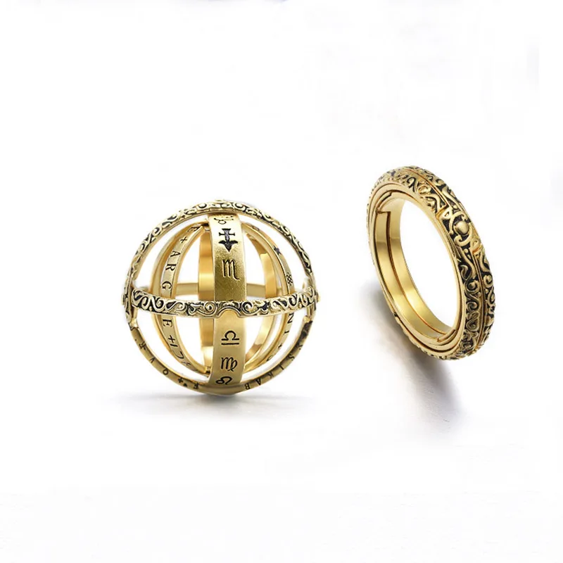 Винтажные кольца ручной работы из сплава с астрономической сферией купонное
