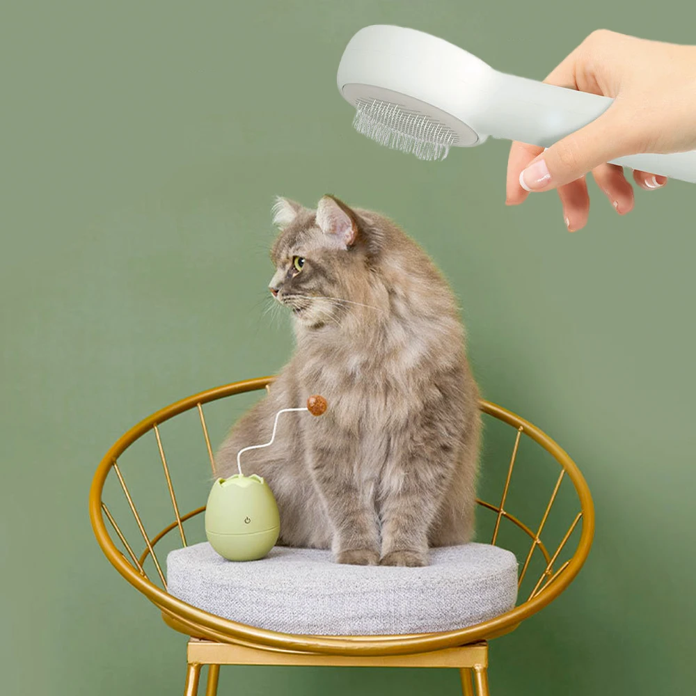 

Cat Grooming Brush Comb Cat Dog Hair Brush Self Cleaning Slicker BrushDog Can Easily Solve Tangled Hair Dirt Dander Hair Remover