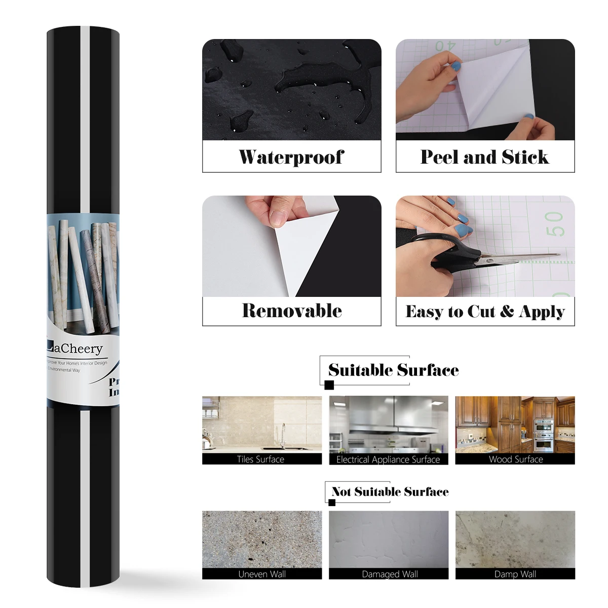 Глянцевая водостойкая виниловая контактная бумага пвх самоклеящаяся настенная s