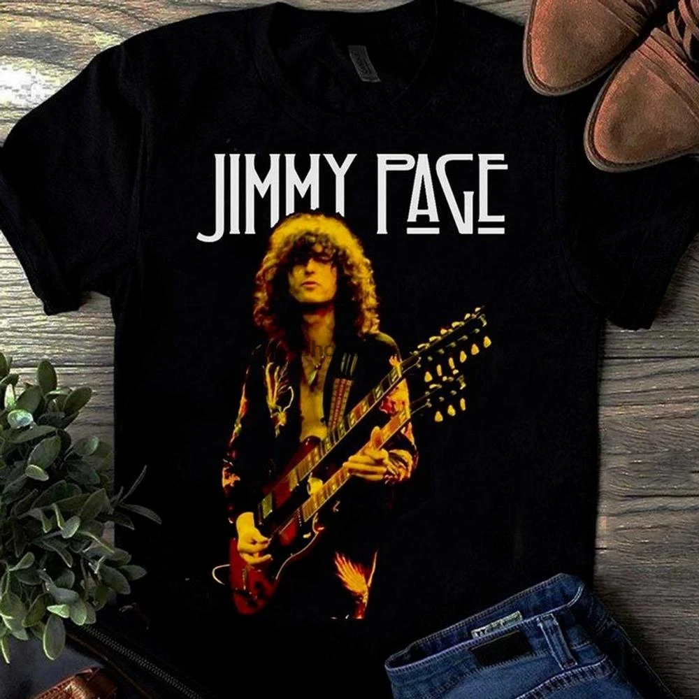 Новинка! Редкий! Футболка Jimmy Page Мужская футболка с перепечаткой все размеры