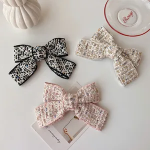 Большая заколка для волос Стразы с кристаллами и жемчугом, заколка для волос с бантом и геометрическим узором, аксессуары для головы цветов, оптовая продажа