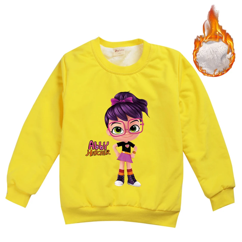 

Abby Hatcher Kids Anime Hoodie Clothes 2-13Y Boy Girl Warm Sweatshirt Cartoon Pullover Autumn Winter Children Hip Hop Party Tops