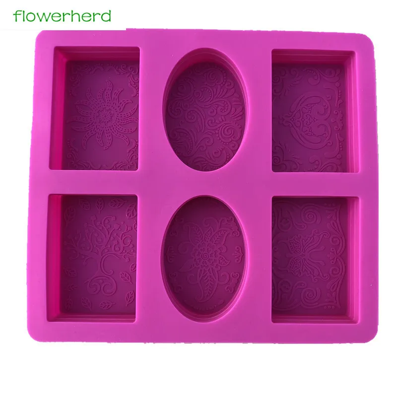 6 полостей платье с кружевным узором силиконовая форма для мыла поделок ручной