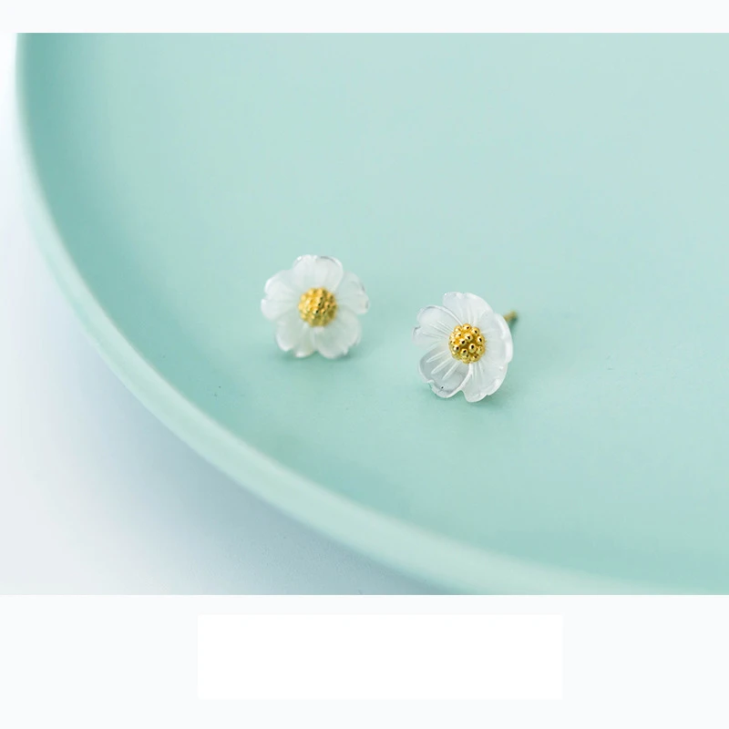 Женские серьги-гвоздики с золотыми ракушками trustdave серебро 100% пробы подарок для